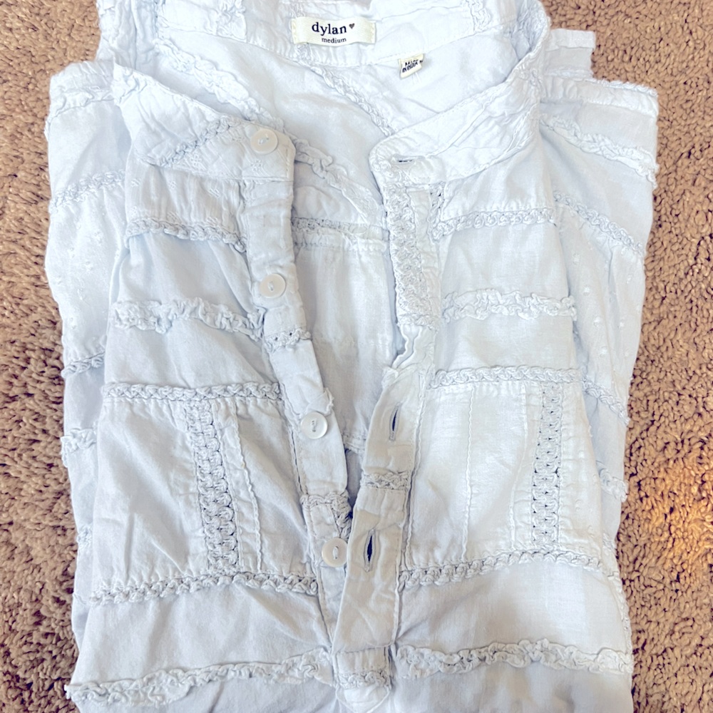 Dylan embroidered button top